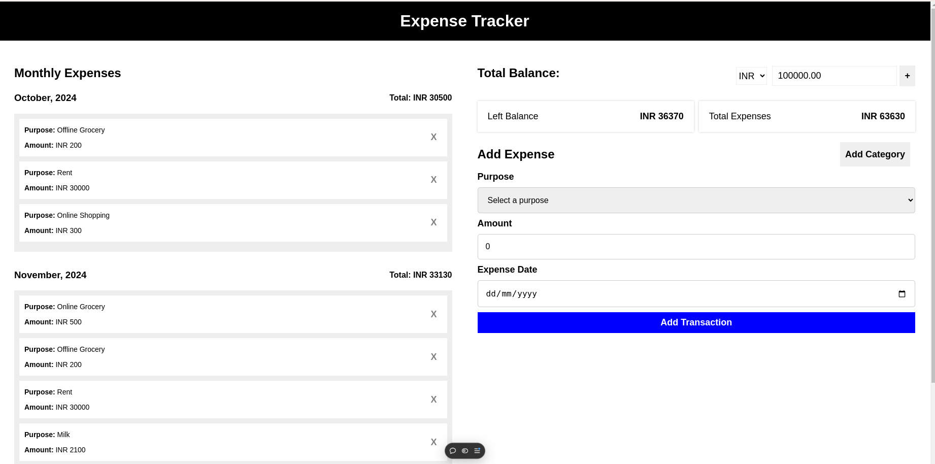 Expense Tracker